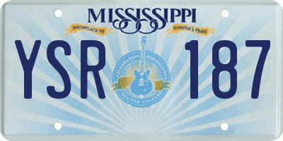 MS license plate YSR187