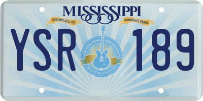 MS license plate YSR189
