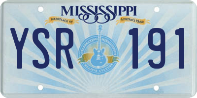 MS license plate YSR191