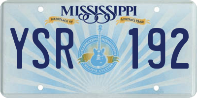 MS license plate YSR192