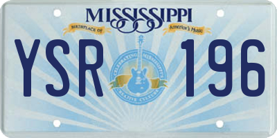 MS license plate YSR196