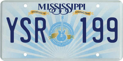 MS license plate YSR199