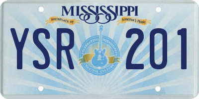 MS license plate YSR201