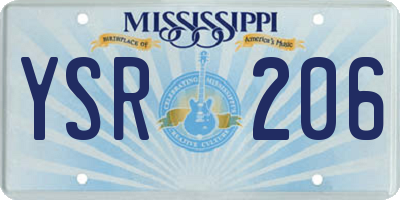 MS license plate YSR206