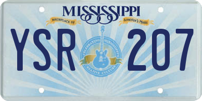 MS license plate YSR207