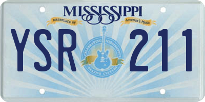MS license plate YSR211