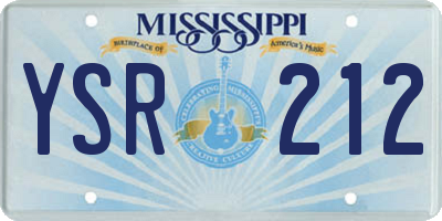 MS license plate YSR212