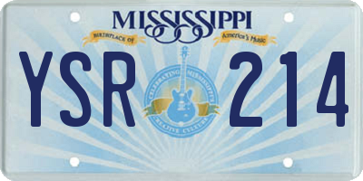 MS license plate YSR214