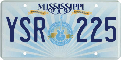 MS license plate YSR225