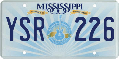 MS license plate YSR226
