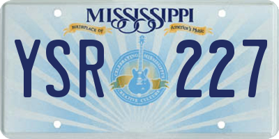 MS license plate YSR227