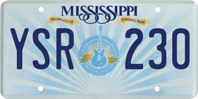 MS license plate YSR230