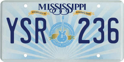 MS license plate YSR236