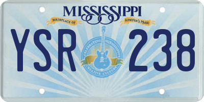 MS license plate YSR238