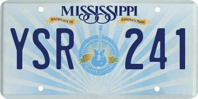 MS license plate YSR241