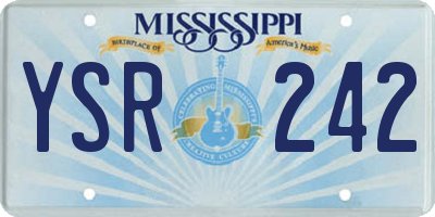 MS license plate YSR242