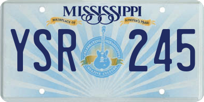 MS license plate YSR245