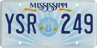 MS license plate YSR249