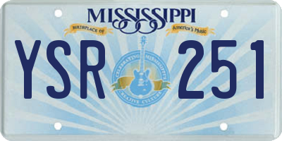 MS license plate YSR251