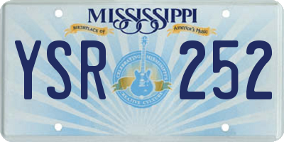 MS license plate YSR252