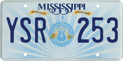 MS license plate YSR253