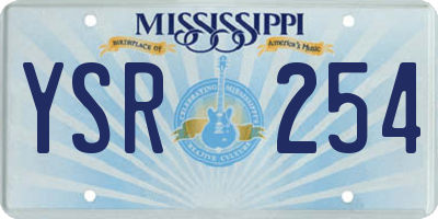 MS license plate YSR254