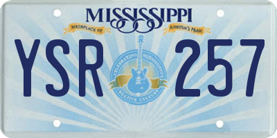 MS license plate YSR257