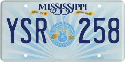 MS license plate YSR258