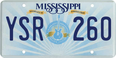 MS license plate YSR260