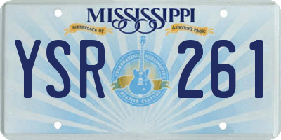 MS license plate YSR261