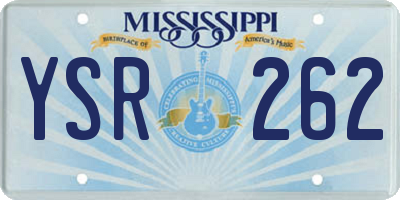 MS license plate YSR262