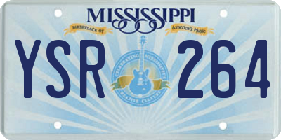 MS license plate YSR264