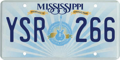 MS license plate YSR266