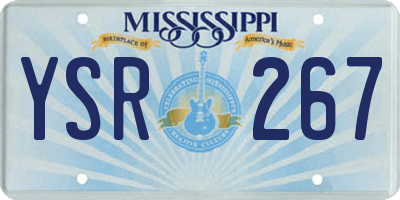 MS license plate YSR267