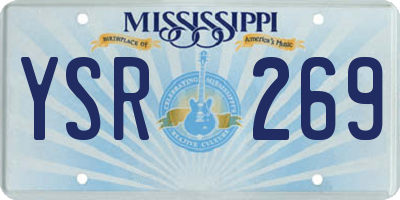MS license plate YSR269