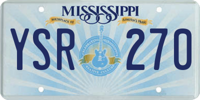 MS license plate YSR270