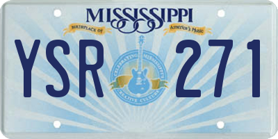 MS license plate YSR271