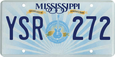 MS license plate YSR272