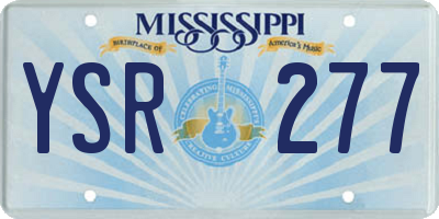 MS license plate YSR277