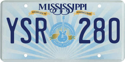 MS license plate YSR280