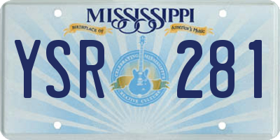 MS license plate YSR281