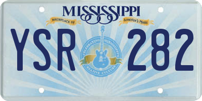 MS license plate YSR282