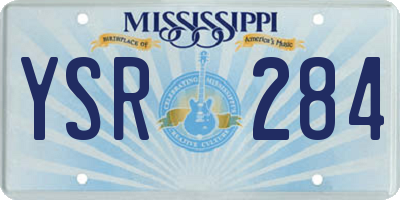 MS license plate YSR284