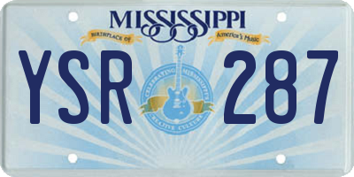 MS license plate YSR287