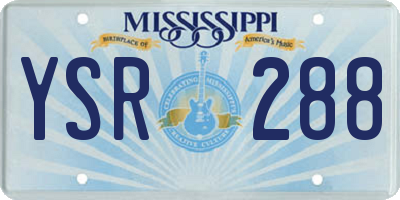 MS license plate YSR288