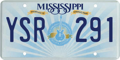 MS license plate YSR291