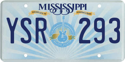 MS license plate YSR293