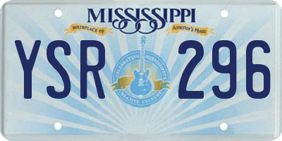 MS license plate YSR296