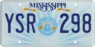 MS license plate YSR298