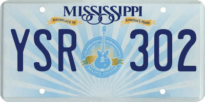 MS license plate YSR302